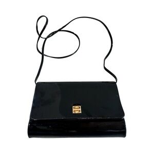 VTG‎ Designer Givenchy Paris Patent Leather Clutch or Shoulder Purse